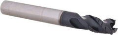 Iscar - 5/16" Diam, 5/8" LOC, 3 Flute Solid Carbide 45° Corner Chamfer Roughing End Mill - TiAlN Finish, 2-1/2" OAL, 5/16" Shank Diam, Single End, Extended Reach, 38° Helix - USA Tool & Supply