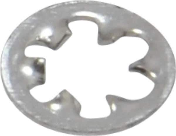 Value Collection - #4 Screw, 0.123" ID, Stainless Steel Internal Tooth Lock Washer - 0.265" OD, Uncoated, Grade 18-8 - USA Tool & Supply