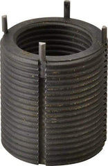 Recoil - 1-1/8 - 12 Internal, 1-1/2 - 12 External, 1-5/8" Insert Length, Heavy Duty Keylocking Thread Inserts - Carbon Steel, Zinc Phosphate Finish, Grade C1215 - Exact Industrial Supply