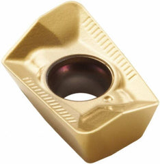 Seco - XOMX090308 ME06 Grade F40M Carbide Milling Insert - TiAlN/TiN Finish, 0.126" Thick, 0.031" Corner Radius - USA Tool & Supply
