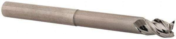 Niagara Cutter - 3/8", 1/2" LOC, 3/8" Shank Diam, 4" OAL, 3 Flute, Solid Carbide Square End Mill - Single End, Uncoated, Spiral Flute, 45° Helix, Centercutting, Right Hand Cut, Right Hand Flute, Series AN345 - USA Tool & Supply