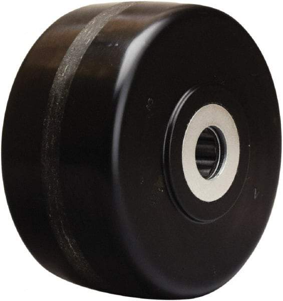 Hamilton - 6 Inch Diameter x 3 Inch Wide, Phenolic Caster Wheel - 2,000 Lb. Capacity, 3-1/4 Inch Hub Length, 1 Inch Axle Diameter, Straight Roller Bearing - USA Tool & Supply