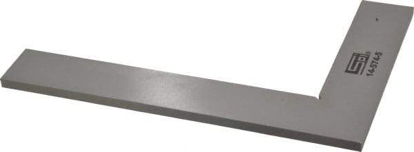 SPI - 6-3/4" Blade Length, 4" Base Length Steel Square - 0.0015" Accuracy, Beveled Edge - USA Tool & Supply