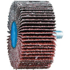 PFERD - 2" Diam x 1" Face Width, Aluminum Oxide Coated Mounted Flap Wheel - 1/4-20 Threaded Mount, 40 Grit, 23,000 Max RPM - USA Tool & Supply