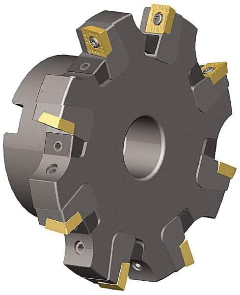 Kennametal - Shell Mount Connection, 0.551" Cutting Width, 0.872" Depth of Cut, 4" Cutter Diam, 1" Hole Diam, 6 Tooth Indexable Slotting Cutter - KSSS Toolholder, SPCT, SPET, SPPT Insert - USA Tool & Supply