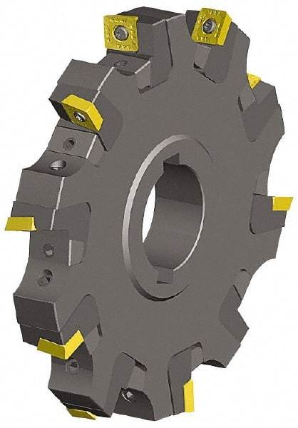 Kennametal - Arbor Hole Connection, 0.713" Cutting Width, 1.331" Depth of Cut, 5" Cutter Diam, 1-1/2" Hole Diam, 8 Tooth Indexable Slotting Cutter - KSSS Toolholder, SDCT, SDCW, SDET, SDPT Insert - USA Tool & Supply