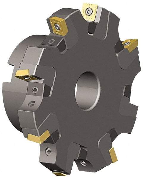 Kennametal - Shell Mount Connection, 0.709" Cutting Width, 1" Depth of Cut, 5" Cutter Diam, 1-1/4" Hole Diam, 8 Tooth Indexable Slotting Cutter - KSSS Toolholder, SDCT, SDCW, SDET, SDPT Insert - USA Tool & Supply