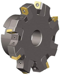 Kennametal - Arbor Hole Connection, 0.817" Cutting Width, 1.831" Depth of Cut, 6" Cutter Diam, 1-1/2" Hole Diam, 10 Tooth Indexable Slotting Cutter - KSSS Toolholder, SDCT, SDCW, SDET, SDPT Insert - USA Tool & Supply