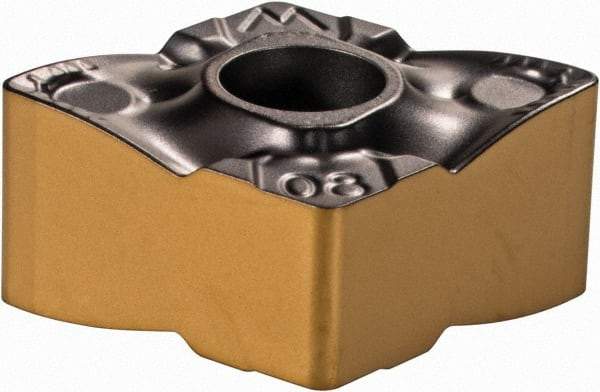 Iscar - CNMX452 M4PW Grade IC807 Carbide Turning Insert - TiN/TiAlN Finish, 80° Diamond, 1/2" Inscr Circle, 0.266 Thick, 1/32" Corner Radius - USA Tool & Supply