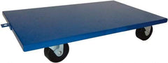 PRO-SOURCE - 2,000 Lb Capacity Steel Lip Down Dolly - 30" Long x 18" Wide, 4" Wheels - USA Tool & Supply