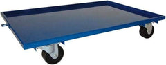 PRO-SOURCE - 1,600 Lb Capacity Steel Lip Up Dolly - 27" Long x 16" Wide, 4" Wheels - USA Tool & Supply