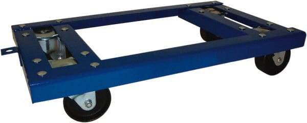 PRO-SOURCE - 2,000 Lb Capacity Steel Welded Angle Iron Open Dolly - 27" Long x 16" Wide, 4" Wheels - USA Tool & Supply