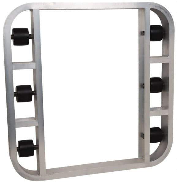 PRO-SOURCE - 4,000 Lb Capacity Aluminum Pallet Dolly - 36" Long x 36" Wide x 4-1/2" High, 3-1/4" Wheels - USA Tool & Supply