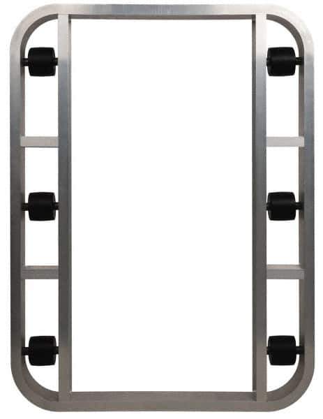 PRO-SOURCE - 4,000 Lb Capacity Aluminum Pallet Dolly - 48" Long x 36" Wide x 4-1/2" High, 3-1/4" Wheels - USA Tool & Supply