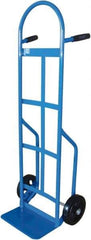PRO-SOURCE - 800 Lb Capacity 53" OAH Hand Truck - 8 x 14" Base Plate, High Back Dual Grip Handle, Cast Iron, Mold-On Rubber Wheels - USA Tool & Supply