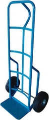PRO-SOURCE - 600 Lb Capacity 50" OAH Hand Truck - 8 x 14" Base Plate, Loop Handle, Steel, Full Pneumatic Wheels - USA Tool & Supply