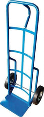 PRO-SOURCE - 800 Lb Capacity 50" OAH Hand Truck - 8 x 14" Base Plate, Loop Handle, Steel, Semi-Pneumatic Wheels - USA Tool & Supply