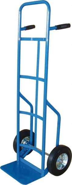 PRO-SOURCE - 600 Lb Capacity 53" OAH Hand Truck - 8 x 14" Base Plate, High Back Dual Grip Handle, Steel, Full Pneumatic Wheels - USA Tool & Supply