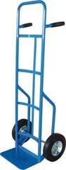 PRO-SOURCE - 600 Lb Capacity 53" OAH Hand Truck - 8 x 14" Base Plate, High Back Dual Grip Handle, Steel, Full Pneumatic Wheels - USA Tool & Supply