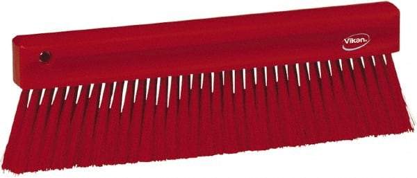 Vikan - Polyester Counter Brush - 2" Bristle Length, 11" Long x 1-1/4" Wide Head, Red - USA Tool & Supply