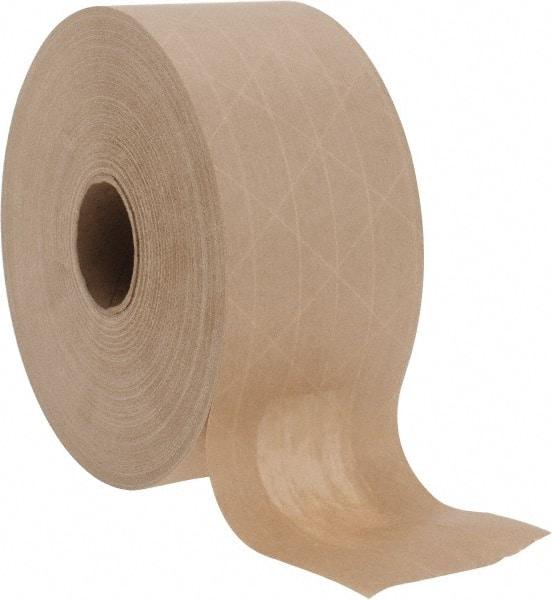 Made in USA - 3" x 150 Yd Natural (Color) Sealing Tape - Paper Backing, 5.3 mil Thick, Series SPIN3 - USA Tool & Supply