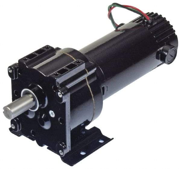 Bison Gear - 90 VDC, 121 RPM, 15:1 Gear Ratio, Parallel Gearmotor - 59 Torque, 1/8 hp, TENV Enclosure - USA Tool & Supply