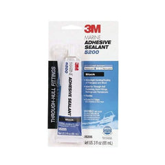 3M - 3 oz Tube Black Polyurethane Marine Adhesive Sealant - 190°F Max Operating Temp, 48 hr Tack Free Dry Time - USA Tool & Supply