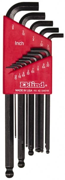 Eklind - 13 Piece L-Key Ball End Hex Key Set - USA Tool & Supply