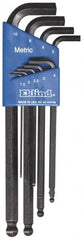 Eklind - 9 Piece L-Key Ball End Hex Key Set - USA Tool & Supply