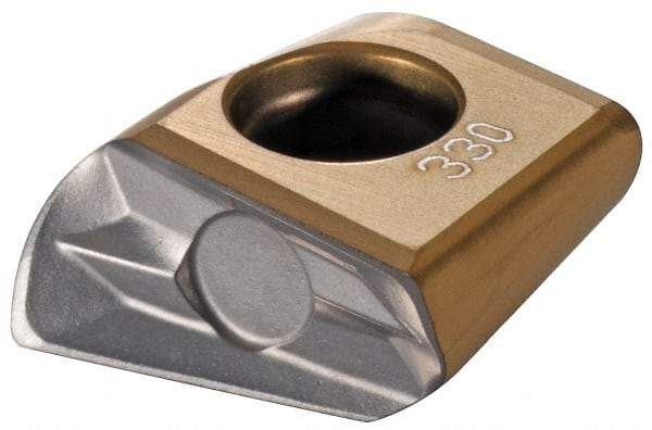 Iscar - T490 LNHT130664 Grade IC330 Carbide Milling Insert - TiCN/TiN Finish, 0.2618" Thick, 6.2mm Corner Radius - USA Tool & Supply