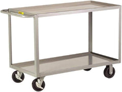 Little Giant - 3,600 Lb Capacity, 30" Wide x 65-1/2" Long x 36" High Shelf Cart - 2 Shelf, Steel - USA Tool & Supply