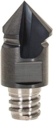 Iscar - MM EDF Grade IC908 Carbide Chamfer Milling Tip Insert - TiAlN Finish, 3 Flutes, 11.6mm Cutting Diam, 16.5mm Extension - USA Tool & Supply