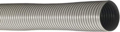 Flexaust - 2" ID, 6.617 Hg Vac Rating, 2.5 psi, PVC Vacuum & Duct Hose - 25' Long, Gray, 5-1/2" Bend Radius, -10 to 150°F - USA Tool & Supply