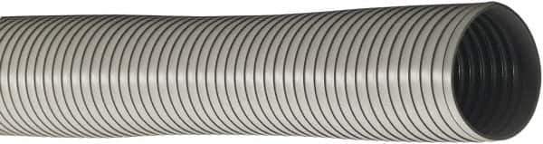 Flexaust - 2-1/2" ID, 6.617 Hg Vac Rating, 2.5 psi, PVC Vacuum & Duct Hose - 25' Long, Gray, 7" Bend Radius, -10 to 150°F - USA Tool & Supply