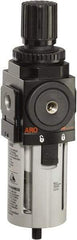 ARO/Ingersoll-Rand - 1/2" NPT Port Standard 1 Piece Filter/Regulator FRL Unit - Polycarbonate Bowl, 172 SCFM, 150 Max psi, 9.961" High x 2.756" Long, Manual Drain - USA Tool & Supply