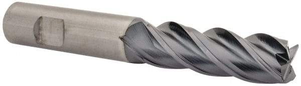 Kennametal - 3/4", 2-1/4" LOC, 3/4" Shank Diam, 5" OAL, 4 Flute, Solid Carbide Square End Mill - Single End, AlTiN Finish, Spiral Flute, Variable° Helix, Centercutting, Right Hand Cut, Right Hand Flute, Series HPHV - USA Tool & Supply