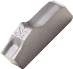 Seco - 150.1014 14 HX Grade, 0.078" Cutting Width, Carbide Cutoff Insert - 6° Neutral Lead Angle, 0.006" Cnr Rad, Single End - USA Tool & Supply