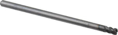 OSG - 1/8", 4 Flute, Single End, Solid Carbide, 0.02" Corner Radius End Mill - 2-1/4" OAL, 45° Helix, 1/8" LOC, 1/2" Extended Reach - USA Tool & Supply