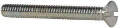 Value Collection - 1/4-20 UNC, 2-1/4" OAL Slotted Drive Machine Screw - Flat Head, Grade 2 Steel, Zinc-Plated Finish, Without Washer - USA Tool & Supply