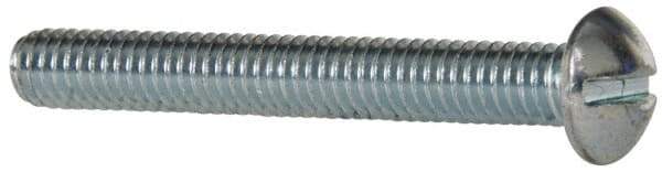 Value Collection - 5/16-18 UNC, 2-1/2" Length Under Head Slotted Drive Machine Screw - Round Head, Grade 2 Steel, Zinc-Plated Finish, Without Washer - USA Tool & Supply