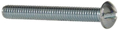 Value Collection - 5/16-18 UNC, 2-1/2" Length Under Head Slotted Drive Machine Screw - Round Head, Grade 2 Steel, Zinc-Plated Finish, Without Washer - USA Tool & Supply