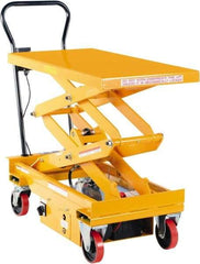 Vestil - 1,000 Lb Capacity Electric Scissor Elevating Cart - 19-1/2" to 63-3/4" Lift Height, 39-3/4" Platform Length x 20-1/2" Platform Width - USA Tool & Supply