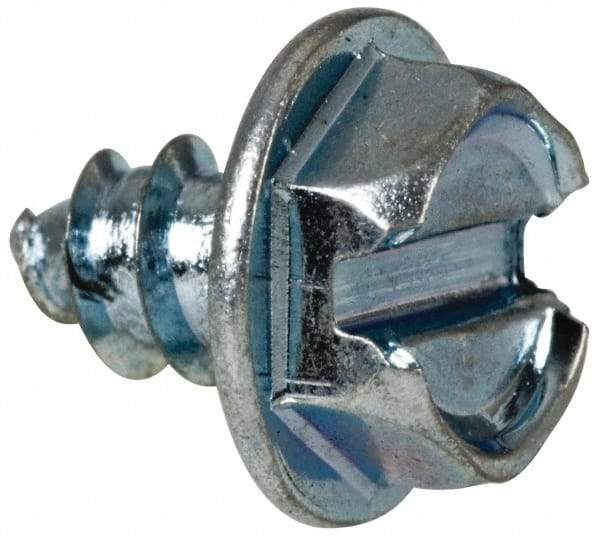 Value Collection - #8 Hex Washer Head Slotted Sheet Metal Screw - Steel, 1/4" Length Under Head, Grade 2 - USA Tool & Supply