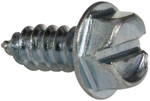 Value Collection - #14 Hex Washer Head Slotted Sheet Metal Screw - Steel, 5/8" Length Under Head, Grade 2 - USA Tool & Supply