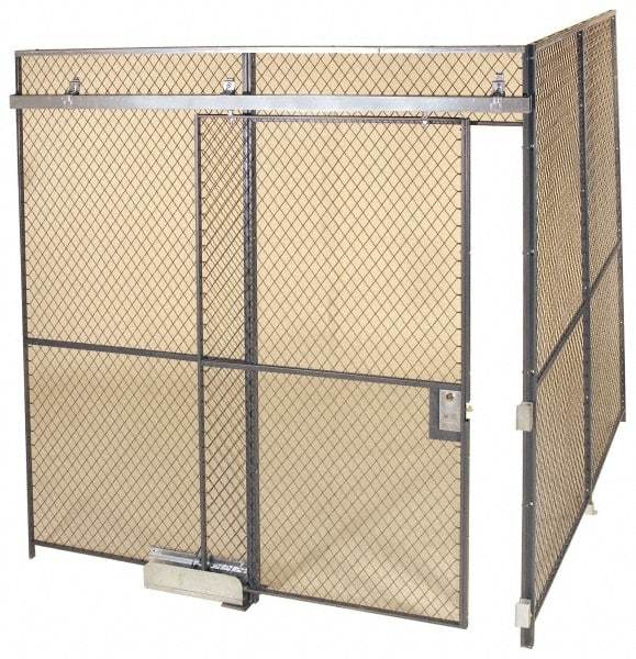 Folding Guard - 20' Long x 20" Wide, Woven Wire Room Kit - 2 Walls - USA Tool & Supply