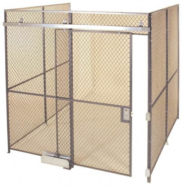 Folding Guard - 20' Long x 10" Wide, Woven Wire Room Kit - 3 Walls - USA Tool & Supply