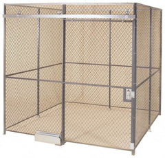 Folding Guard - 20' Long x 10" Wide, Woven Wire Room Kit - 4 Walls - USA Tool & Supply