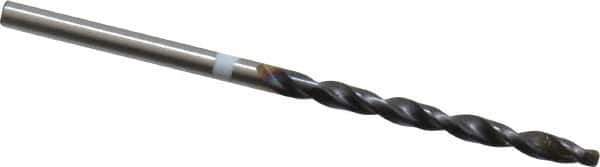 Accupro - #39 118° Cobalt Jobber Drill - TiAlN Finish, Right Hand Cut, Parabolic Flute, Straight Shank, 57mm OAL, DX Point - USA Tool & Supply