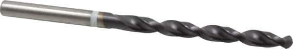 Accupro - 4.5mm 118° Cobalt Jobber Drill - TiAlN Finish, Right Hand Cut, Parabolic Flute, Straight Shank, 80mm OAL, DX Point - USA Tool & Supply