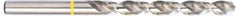 Accupro - #15 130° Vanadium High Speed Steel Jobber Drill - Bright Finish, Right Hand Cut, Spiral Flute, Straight Shank, 80mm OAL, Split Point - USA Tool & Supply